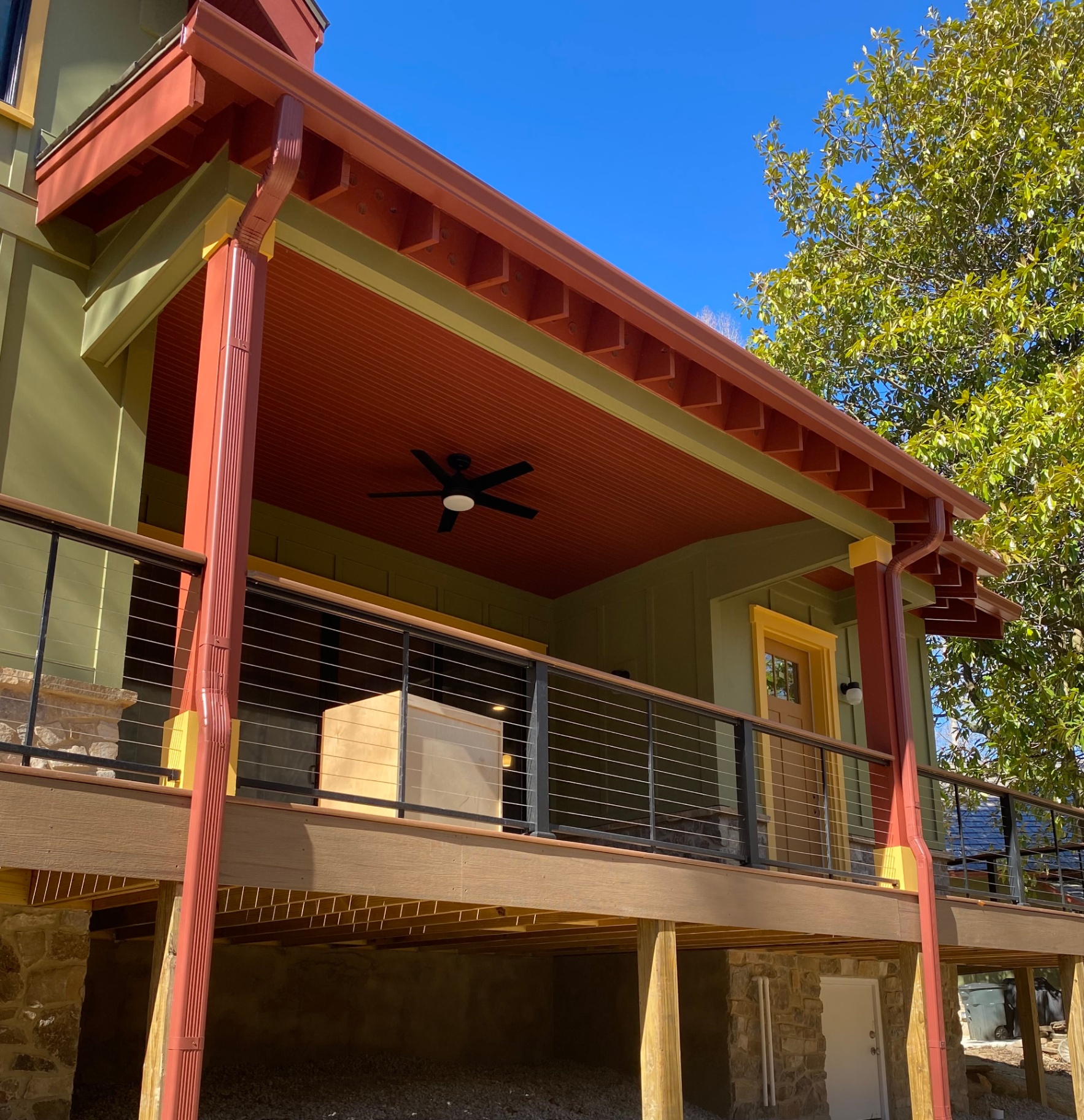 Custom Colonial Red Gutter System